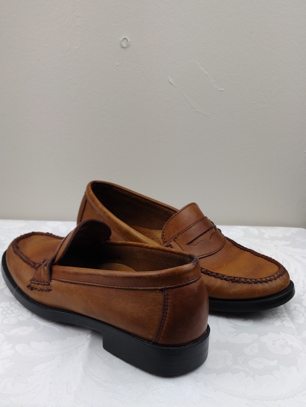 Weejuns Bass Katherine III Brown Leather Round Toe Slip On Penny Loafer Shoe - Picture 16 of 16